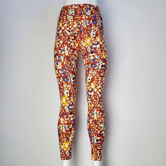 NEW LuLaRoe Yellow Red Floral Leggings - Picture 1 of 9
